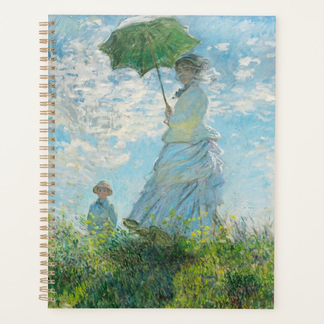 Agenda Mulher com Parasol Claude Monet (Frente)