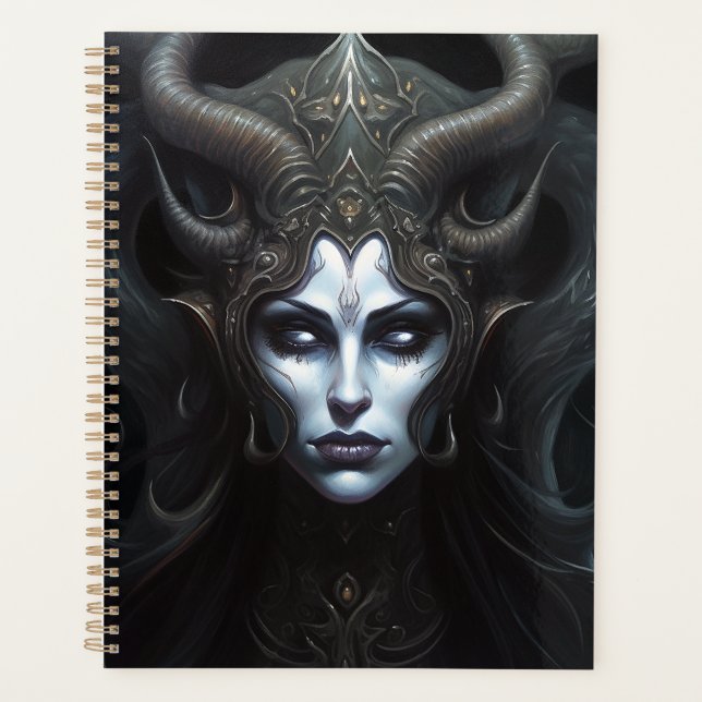 Agenda Mulher demônio: Rainha Dark Fantasy Art (Frente)