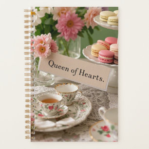Agenda Mulher elegante e floral do teacup