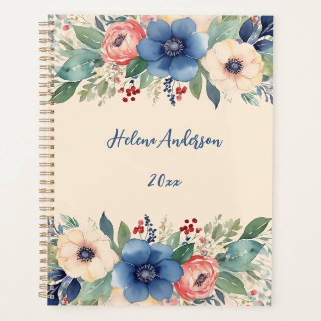 Agenda Mulher Floral Elegante (Frente)