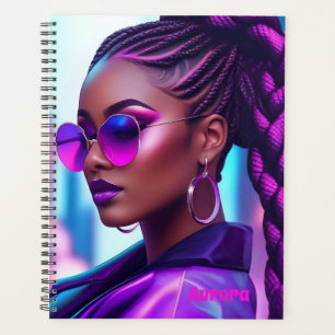 Agenda Mulher Futurística Melanina com Braids