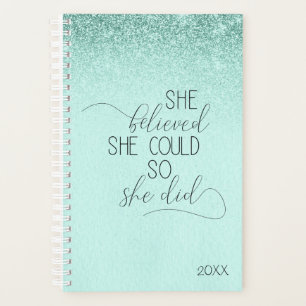 Agenda Mulher Inspiradora Verde Mint