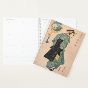 Agenda Mulher Kimono japonesa: Ukiyo-e Woodblock Impressã