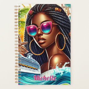 Agenda Mulher Melanina com Tranças - Vibrações de Cruzeir