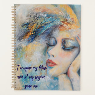 Agenda Mulher Mística com Penas Planner