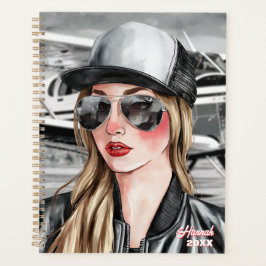 Agenda Mulher Piloto & Óculos de Sol Avião Cessna Natal