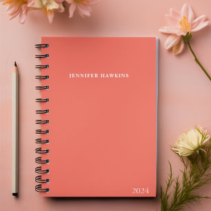 Agenda Mulher Rosa Simples Limpa Feminina Pessoal Semanal