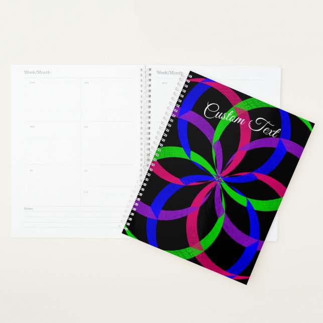 Agenda Multi Color Figure 8 Geometric Planner (Exibição)