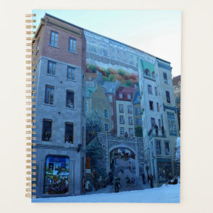 Agenda Mural em Cidade Velha de Quebec, Quebec, Canadá