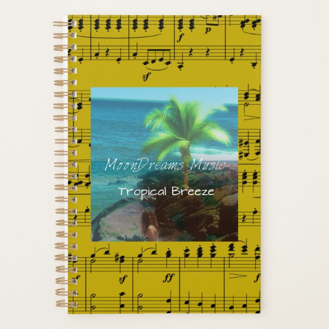 Agenda Música Tropical Breeze/Dourada Sheet (Frente)