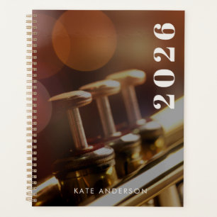Agenda Músico de Trompete Personalizado Moderno Ano 2026
