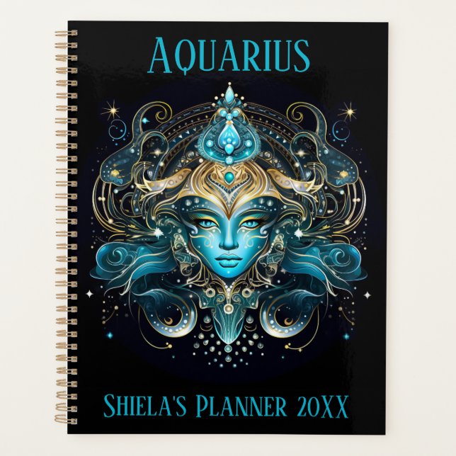 Agenda Mystical Aquarius Zodiac Artwork  (Frente)
