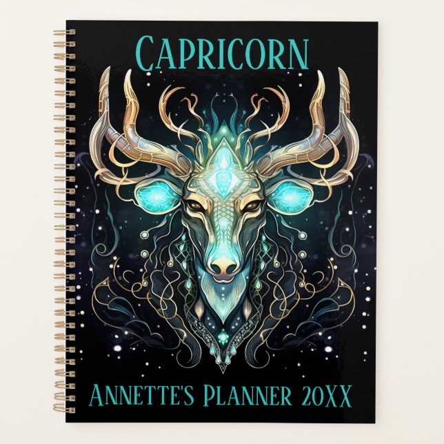 Agenda Mystical Capricorn Zodiac Artwork  (Frente)