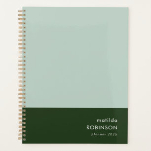 Agenda Na moda 2022 Moderno Verde Moderno Mínimo