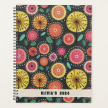 Na moda Boho Scandinávia Planner Floral