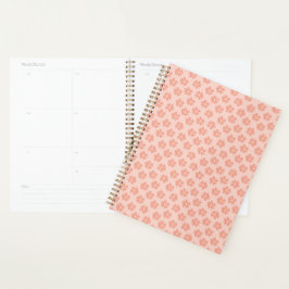 Agenda Na moda cor-de-rosa Padrão Floral Rosa cor-de-rosa