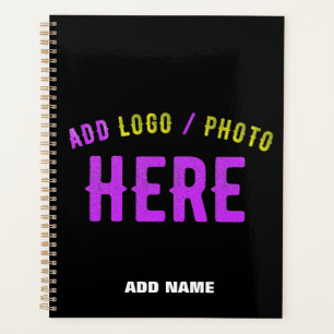 AGENDA NA MODA MODERNO PERSONALIZÁVEL NEGRO VERIFICADO CO