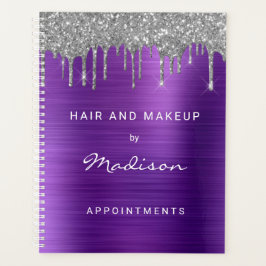 Agenda Na moda Purple Glitter Stylist Business