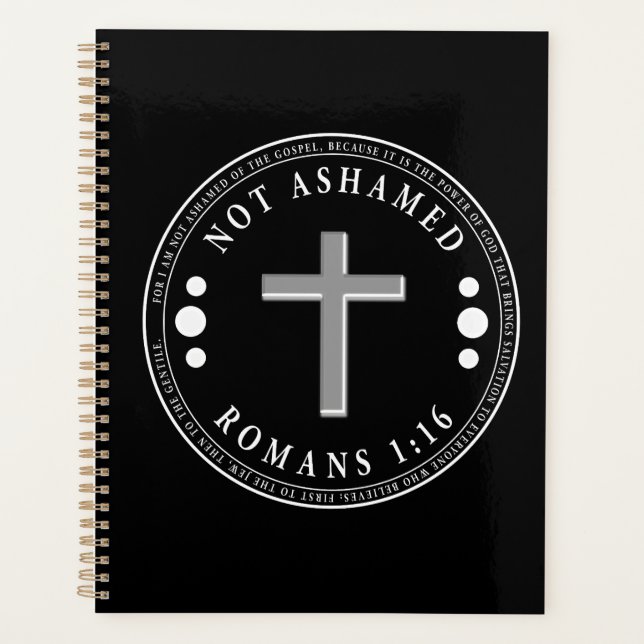 Agenda Não envergonhado do Evangelho Cristão Verse (Frente)