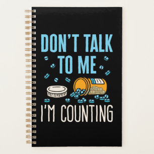 Agenda Não fale comigo. Estou contando farmácia farmacêut