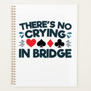 Agenda Não há choro no jogo de cartas engraçado da ponte
