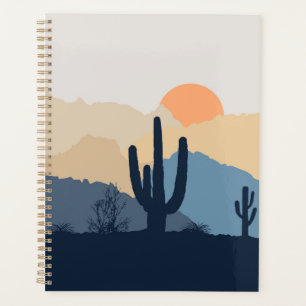 Agenda Nascer do sol do deserto azul e bege