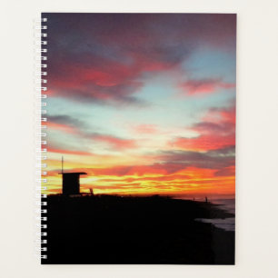 Agenda Nascer do sol na praia de Newport, Califórnia