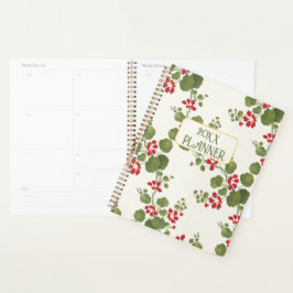 Agenda Nasturtium Flowers Cream Weekly Planner