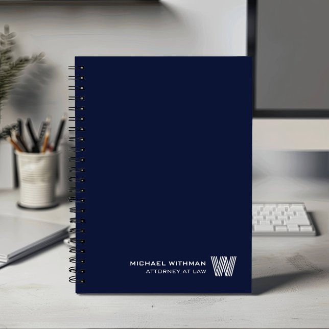 Agenda NAVY Minimal Monogram Initial CORPORATE BUSINESS (Criador carregado)