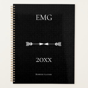 Agenda Negócio branco preto profissional personalizado