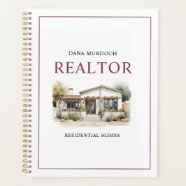 Agenda Negócios de Aquarela do Realtor Moderno