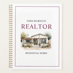 Agenda Negócios de Aquarela do Realtor Moderno