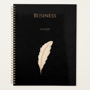 Agenda Negócios de bege negro elegante