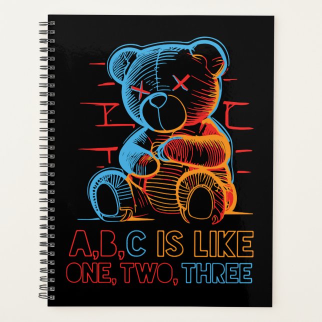 Agenda Neon ABC Teddy Bear (Frente)