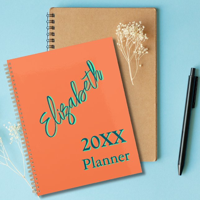 Agenda Neon Coral Legal moderno Semanal e Mensal 2025 (Criador carregado)