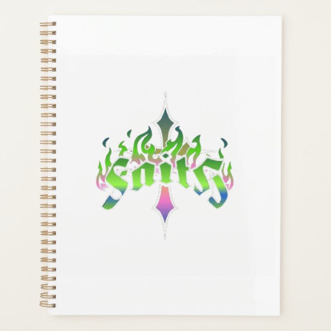 Agenda Neon Faith - Gotic Cross Flame Art (Frente)