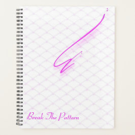 Agenda Neon Grid Break Art | Isometric Grid with Pink Acc