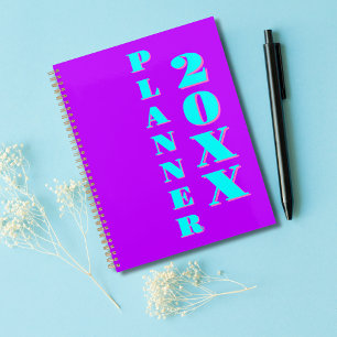 Agenda Neon Purple Legal Moderno Semanal e Mensal 2025