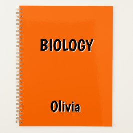 Agenda Neon Sunset Orange e Black 3D Personalize Name