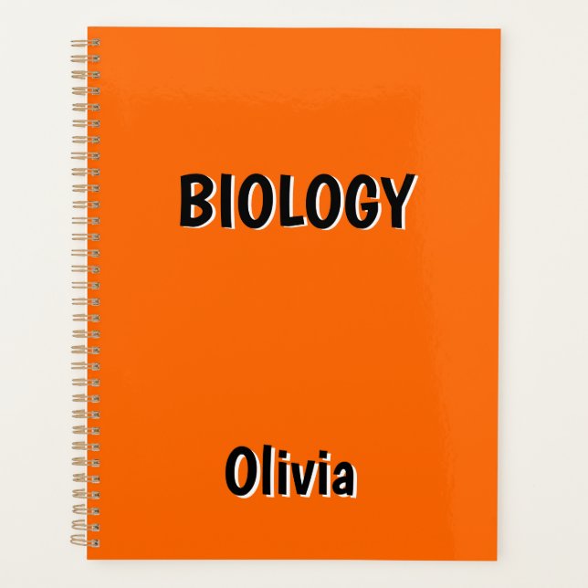 Agenda Neon Sunset Orange e Black 3D Personalize Name (Frente)