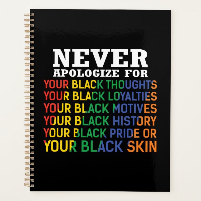Agenda Never Apologize | Juneteenth | Black Pride (Frente)