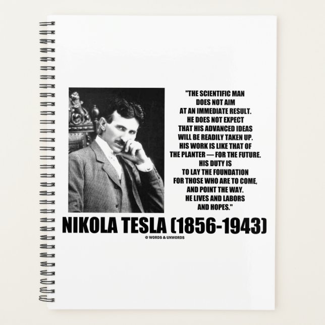 Agenda Nikola Tesla Scientific Man Não Tem Imediato (Frente)