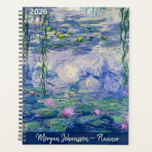 Agenda Ninfas Aquáticas de Monet Texto Personalizado