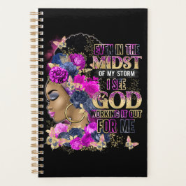 Agenda No meio da Rainha Negra Melanina Mulher Marrom