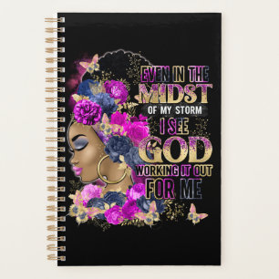 Agenda No meio da Rainha Negra Melanina Mulher Marrom