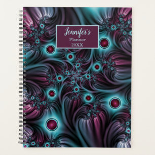 Agenda No nome da arte frontal cor-de-rosa Abstrato azul