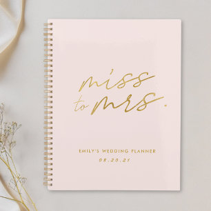 Agenda Noiva de Rosa para Sra. Casamento Personalizado