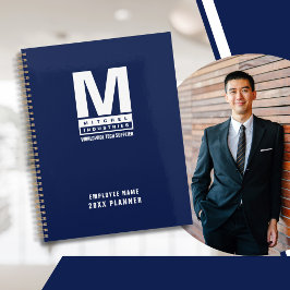 Agenda Nome comercial do logotipo Blue Bold Monograma