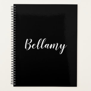 Agenda Nome da caligrafia do script personalizado preto m