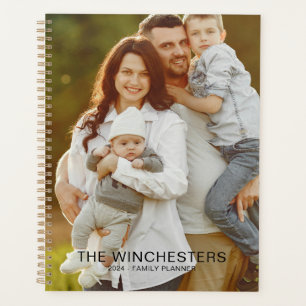 Agenda Nome da família moderna texto ano personalizado du